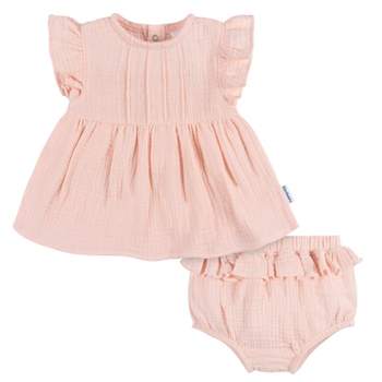 Gerber Baby Girls' 2-piece Dress & Legging Set, Leaves, 0-3 Months : Target