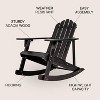 Kiawah Outdoor Patio Classic Acacia Wood Adirondack Rocking Chair -JONATHAN Y - 4 of 4