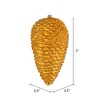 Vickerman Matte Glitter Pinecone Christmas Ornament - 2 of 3