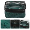 Unique Bargains Double Layer Makeup Bag Cosmetic Travel Bag Case Organizer Bag Clear Bags for Women 1 Pcs - 3 of 4