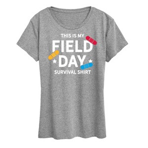 Women's - Instant Message - Field Day Survival Shirt Short Sleeve Graphic T-Shirt - 1 of 4