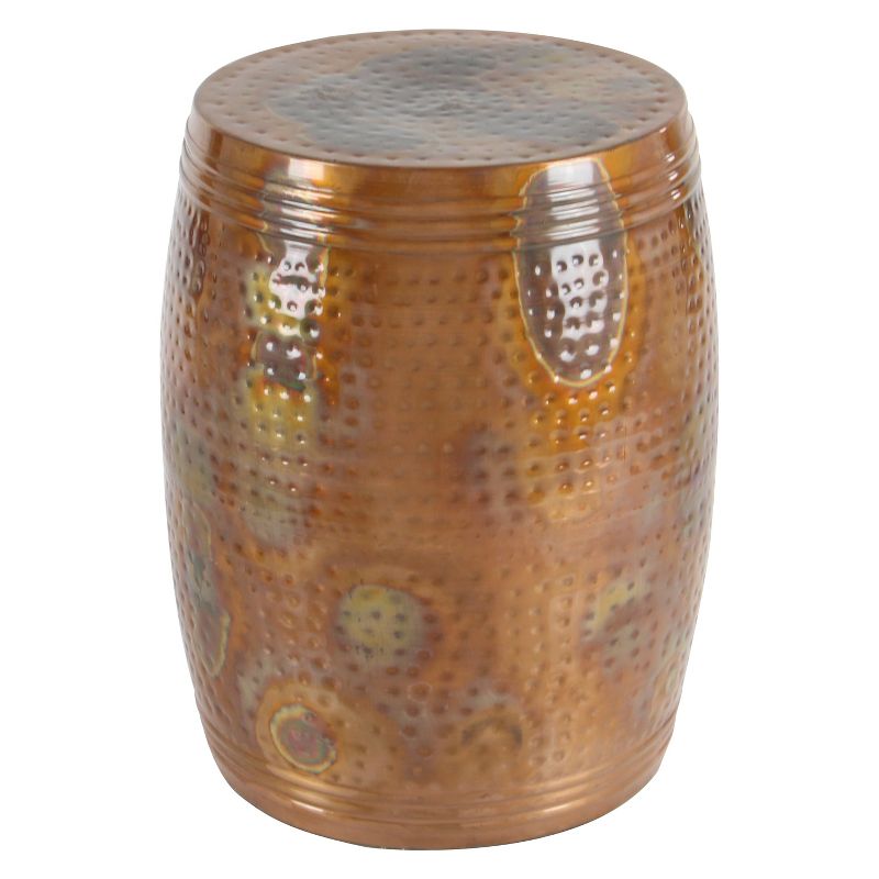 Metal Drum Copper Colored Accent Table copper - Olivia & May, 3 of 27