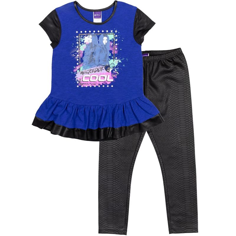 Disney Descendants Mal Evie Graphic T-Shirt & Leggings , 1 of 8