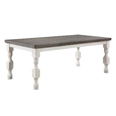 78" Cambrien Rustic Two-Tone Dining Table Antique White/Gray - HOMES: Inside + Out