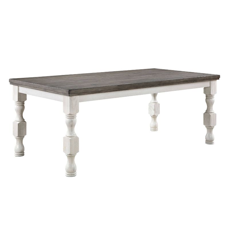 78&#34; Cambrien Rustic Two-Tone Dining Table Antique White/Gray - HOMES: Inside + Out, 1 of 10