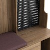 Sapphtopaz Hall Tree with Storage Shelves&Drawers,Entryway Bench with Removable Cushion,Coat Rack with 4 Hook Shoe Cabinet for Entryway,Hallway - 2 of 4
