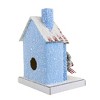 Cody Foster 8.0 Inch Petite Blue House Retro Village Mantle Light Up Village Buildings - 3 of 3