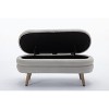 CAVINAS Storage Bench Velvet Accent Stools with Wood Legs for Bedroom and Entryway - 3 of 4