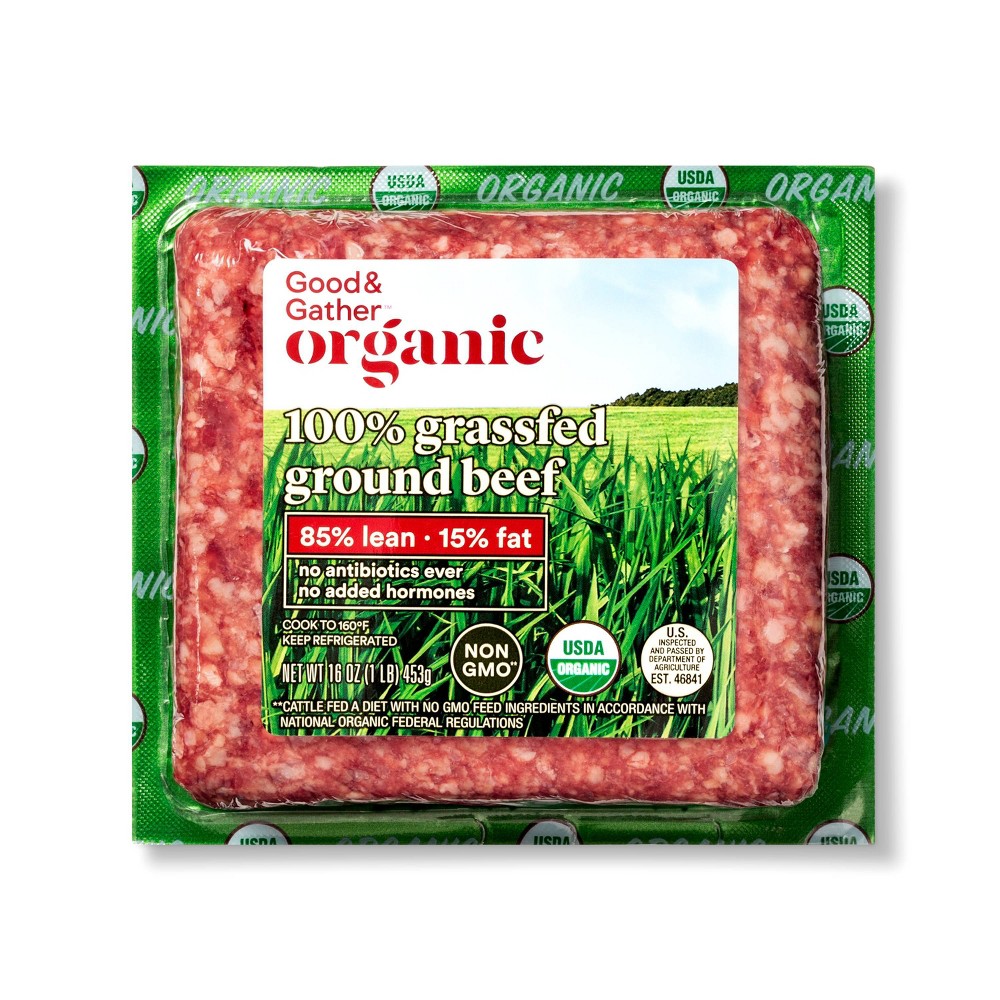 85% LEAN 15% FAT 100% GRASSFED GROUND BEEF