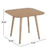 CAVINAS Square Dining Table for 4,Kitchen Table with 4 Tapered Splayed Legs,Faux Wood Top,Rubber Wood Frame,Wooden Table for Dining Room - 3 of 4