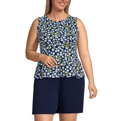 Lands' End Women's Sleeveless Starfish Peplum Top