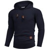 COOFANDY Mens Hooded Sweatshirt Casual Long Sleeve Drawstring Waffle Knit Hoodies Slim Fit Hoodies Pullover - 4 of 4