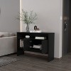 Lyngins Entryway Table with 2-Door Cabinet,Minimalist Console Table with 2 Open Shelves for Living Room,Black - 2 of 4