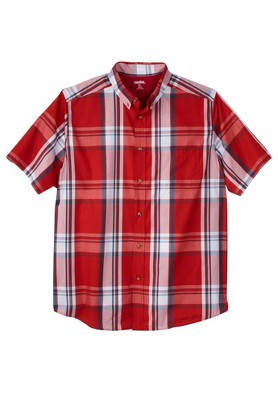 KingSize Short Sleeve Wrinkle Resistant Sport Shirt