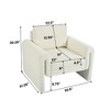 Modern Boucle Accent Chair, Upholstered Armchair, High-Density Foam, Stylish Sofa Chair for Living Room, Bedroom, Home Office, Easy Assembly - 2 of 4