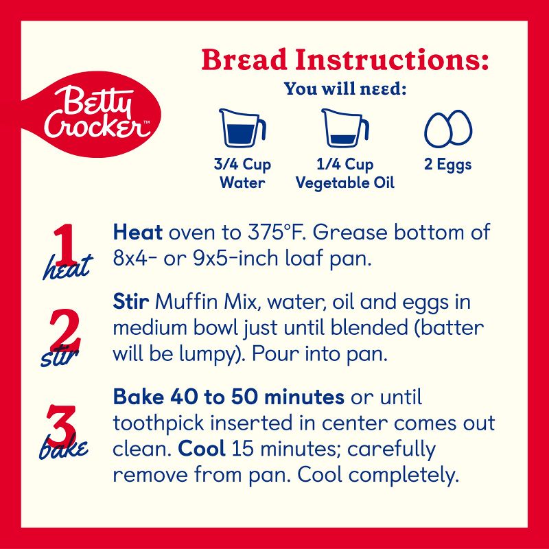 Betty Crocker Chocolate Chip Muffin and Quick Bread Mix - 14.75oz, 6 of 13