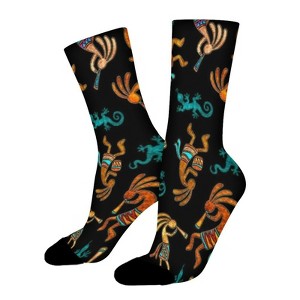 Southwest Soul Dancers On Black Women Printed Crew Socks Funny Funky Socks Soft Polyester Novelty Gifts for Artists Men - 1 of 1