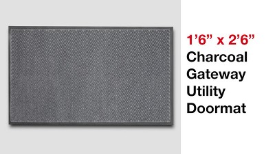 Project Source 3-ft x 4-ft Charcoal Rectangular Indoor or Outdoor Door Mat  at