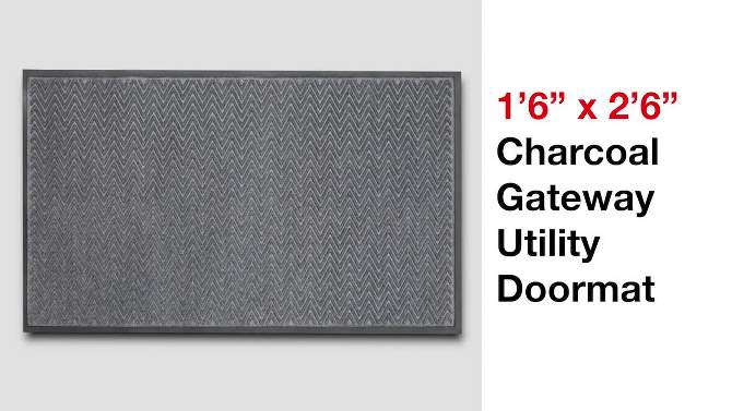 3'X5' Gateway Utility Doormat Charcoal - Mohawk, 2 of 10, play video
