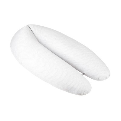 Organic Cotton U-Shape Pregnancy Pillow in Mineral Gray