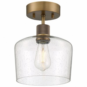 Access Lighting Port Nine 1 - Light Flush Mount in  Antique Brushed Brass - 1 of 4