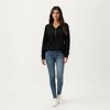 Anna-Kaci Women's Collared Long Sleeve Button-Up Top with Textured Knit Design - 4 of 4