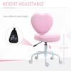 CAVINAS Fluffy Unicorn Office Chair Mid-Back Desk Chair Modern Vanity Chairs with Swivel Wheel and Armrest Support for Study, Bedroom - 4 of 4