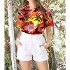 LA LEELA Button Down Shirt for Women Summer Beach Short Sleeve Tropical Vacation Hawaiian T-Shirt Coverup Dress Shirts Tops for Women - 4 of 4
