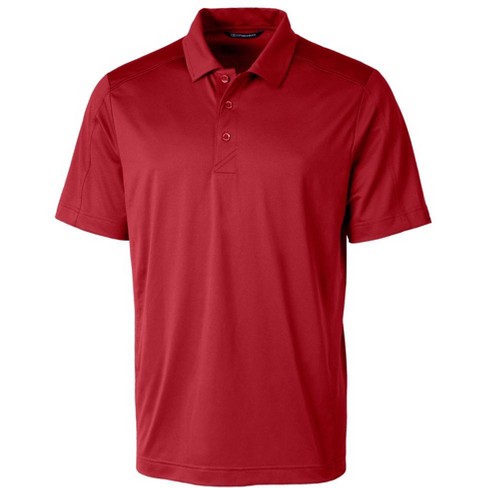 Cutter Buck Prospect Textured Stretch Mens Polo Shirt Cardinal