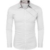COOFANDY Men's Cotton Dress Shirts Long Sleeve Plaid Collar Shirt Slim Fit Casual Button Down Shirt - 4 of 4
