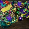 4E's Novelty 50 Pack Bulk Mardi Gras Masks With Feathers for Adult Men Women, Masquerade Party Masks for Mardi Gras Outfit Accessories - 4 of 4
