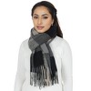 Anna-Kaci Classic Plaid Winter Scarf Soft Cashmere Feel Wrap Shawl Check Tassel Scarves for Women - 3 of 4
