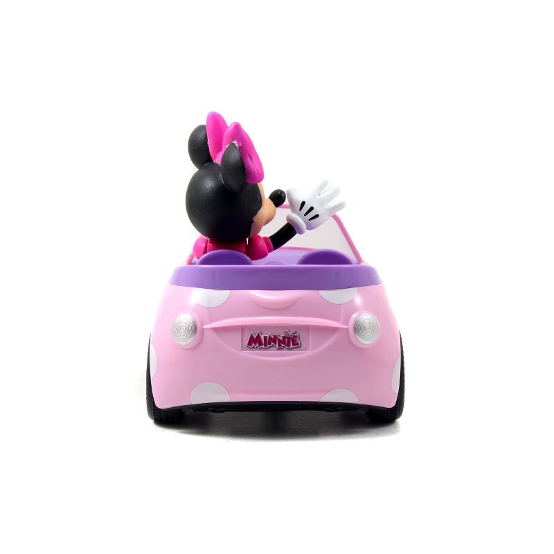 Jada Toys Disney Junior RC Minnie Bowtique Roadster Remote Control Vehicle 7&#34; Pink with White Polka Dots, 6 of 7