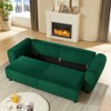 Aukfa 93" Corduroy Sleeper Sofa with Storage,Convertible 3-Seater Sofa Bed for Living Room & Bedroom - 3 of 4