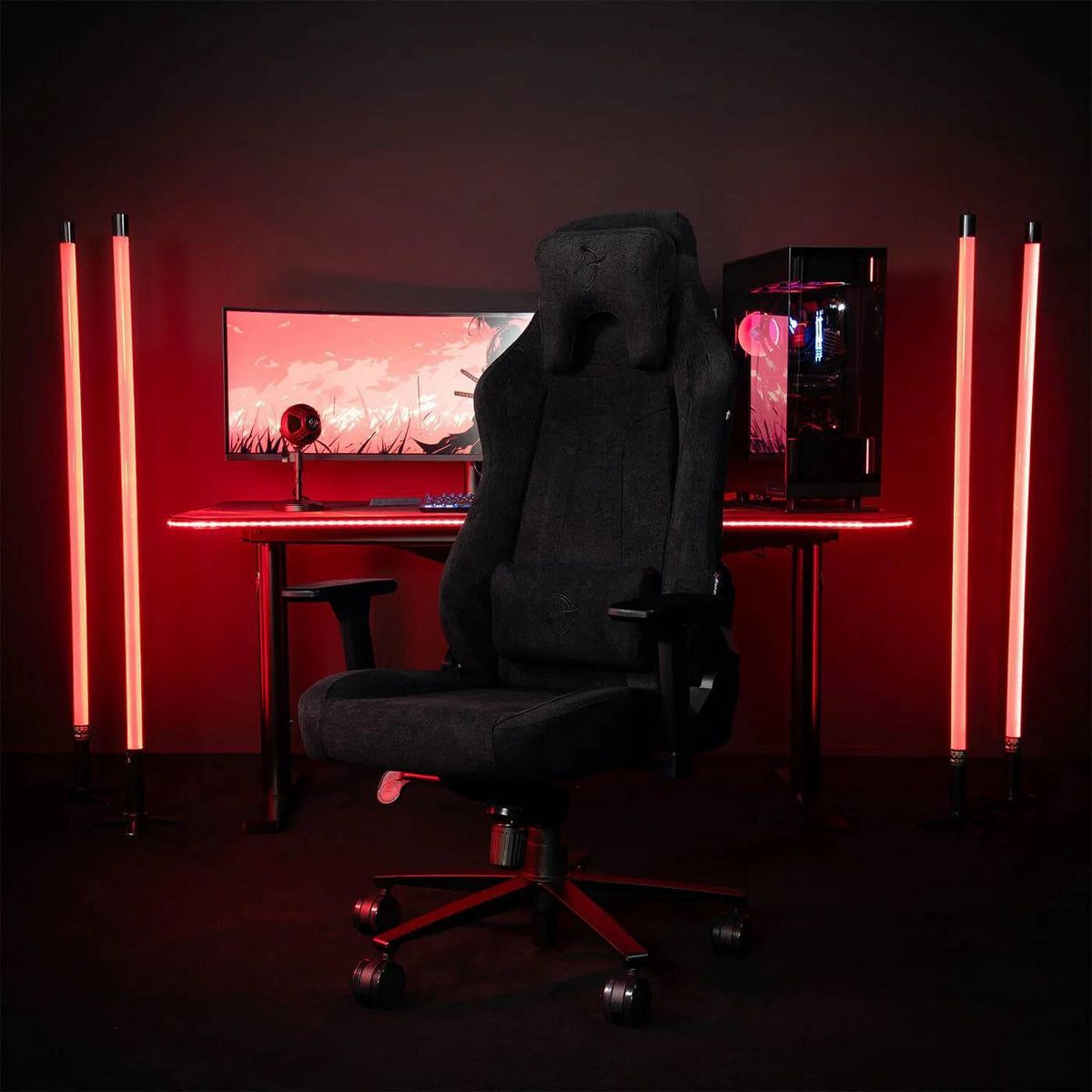 Arozzi Vernazza Soft Fabric Durable Upholstery Ergonomic Office and Gaming Chair with 3D Armrests Soft Neck and Lumbar Support Pillows - thumbnail 3