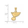 Black Bow Jewelry 14k Yellow Gold St. Louis Blues NHL Small Pendant - 2 of 3