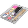 YBM Home Multi Compartment Sectional Wire Mesh Silver Drawer Organizer for Silverware and Gadgets, Pack of 12 - 3 of 4