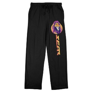 Disney Villains Scar Adult Black Sleep Pajama Pants - 1 of 4