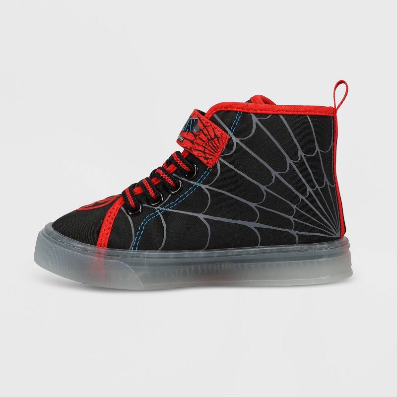 Toddler Boys' Marvel Spider-Man Hi-Top Sneakers - Black, 3 of 5