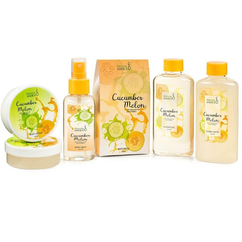 Freida & Joe  Fresh Cucumber Melon Fragrance Bath & Body Collection Basket Gift Set Luxury Body Care Mothers Day Gifts for Mom, 2 of 7