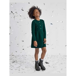 The Children's Place Girls Long Sleeve Faux Pearl Cable Knit Sweater Dress - 1 of 4