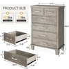 6 Drawer Dresser for Bedroom, 45" Tall Wood Dresser&Chests of Drawers with Deep Drawers, Modern Chest Organizer with Metal Handles for Living Room - 3 of 4
