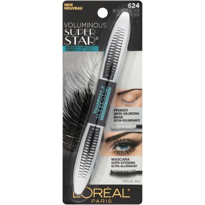 L'Oreal Paris Voluminous Superstar Waterproof Mascara - 624 Blackest Black - 0.41 fl oz