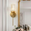LLHZSY Modern Bathroom Vanity Wall Light Cylinder Bathroom Crystal Wall Sconces - Gold/Black-1/2/3/4/5 light - 2 of 4
