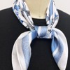 Wrapables Satin Neckerchief Square Scarf 26.5 x 26.5 Inches, Blue Floral Butterflies - 3 of 4