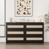 8-Drawer Rattan Dresser for Bedroom, Double Wood Chest of Drawers for Closet, Nightstand, TV Stand, Living Room, Entryway, or Hallway - 3 of 4