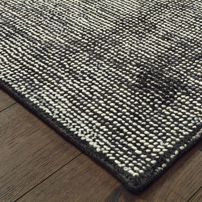 Lucent Gray and Charcoal Hand-Tufted Wool Runner Rug