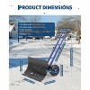 COZONY Heavy Duty Snow Shovel with Wheels, Metal Snow Pusher with Angled Blade & Adjustable Handle for Driveway, Sidewalk, Pavement & Doorway - 2 of 4