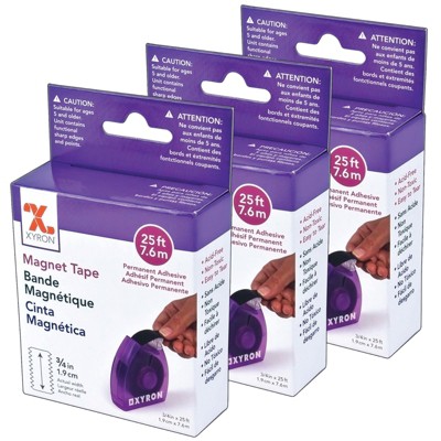 Xyron® Magnet Tape, 3/4" x 25' Per Roll, 3 Rolls