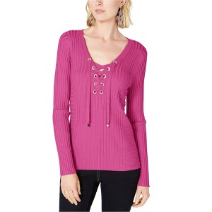 I.N.C International Concepts Womens Ribbed Rhinestone Pullover Sweater, Pink, X-Large - 1 of 1